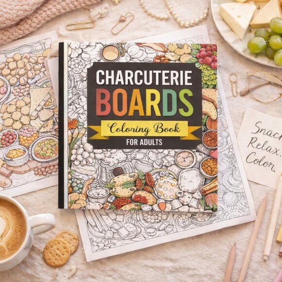 NWT Charcuterie Board Adult and Teen Coloring Book - Picture 10 of 10